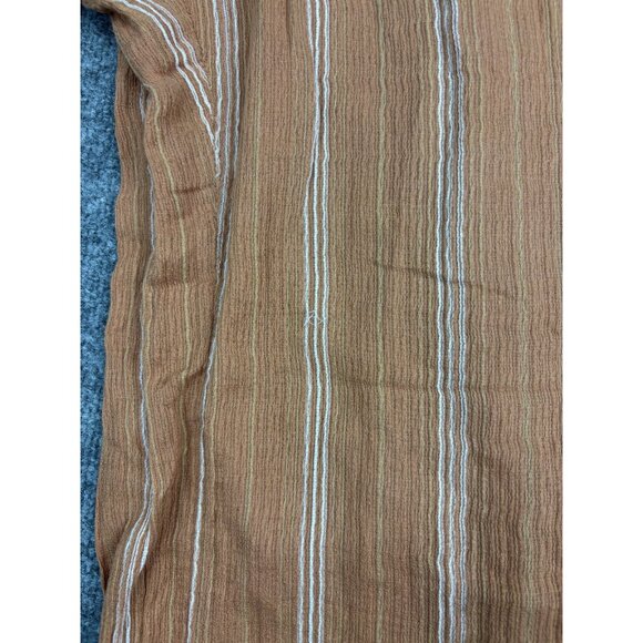 Billabong Pants Womens M Rust Orange Striped Smocked High Waist Wide Leg Boho - Picture 6 of 10